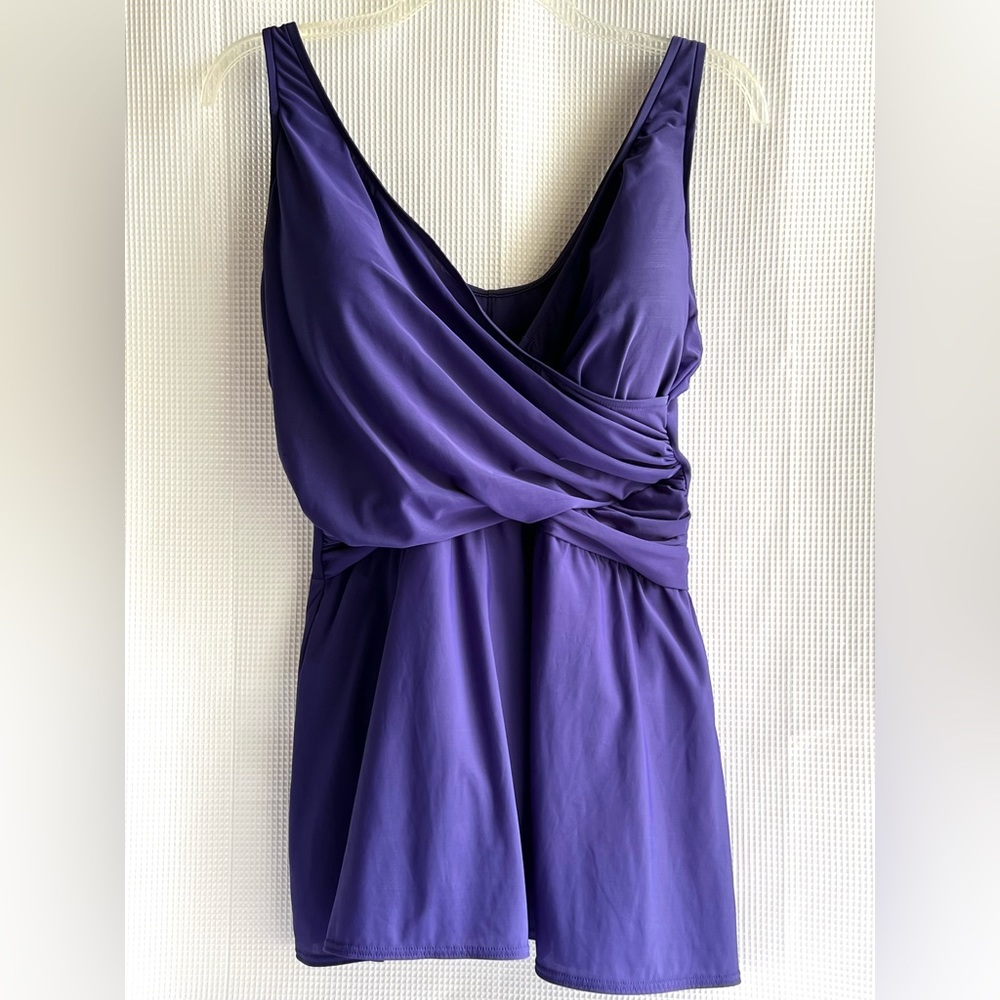 Lands’ End / One-piece Slender Suit Wrap Swimdress / 20W